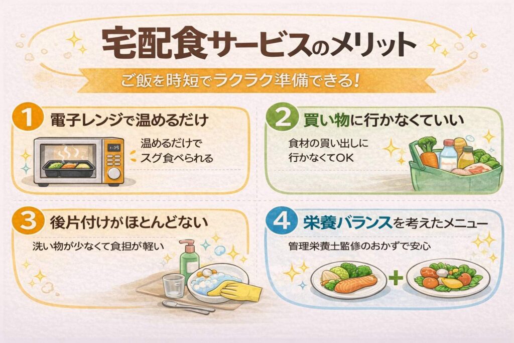 宅配食サービスのメリット