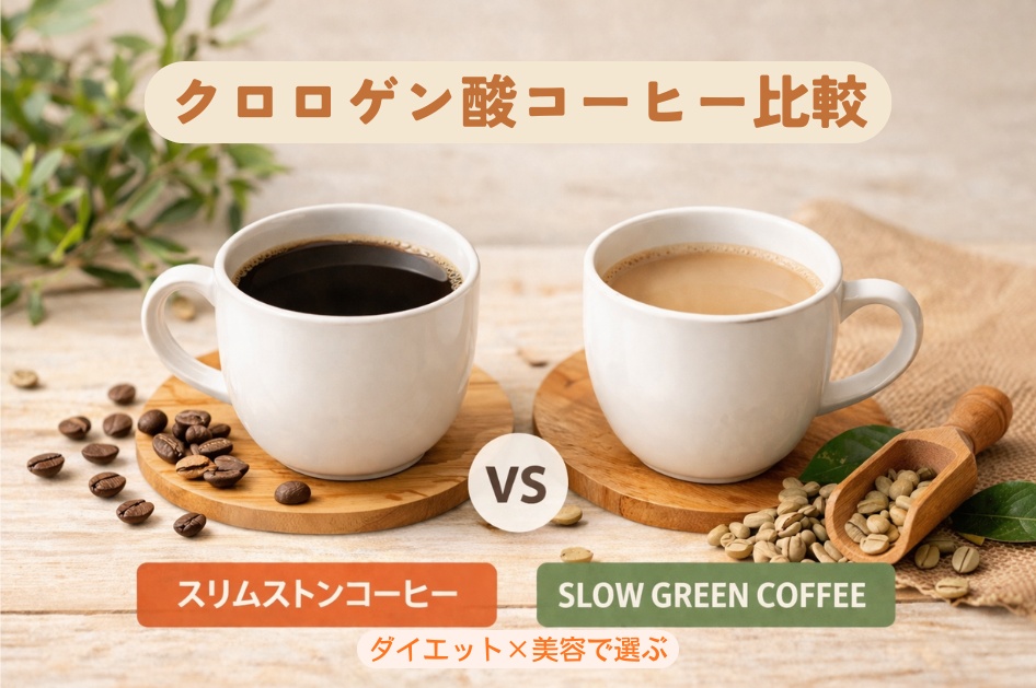 クロロゲン酸コーヒー比較 スリムストンコーヒーとスローグリーンコーヒーの違い